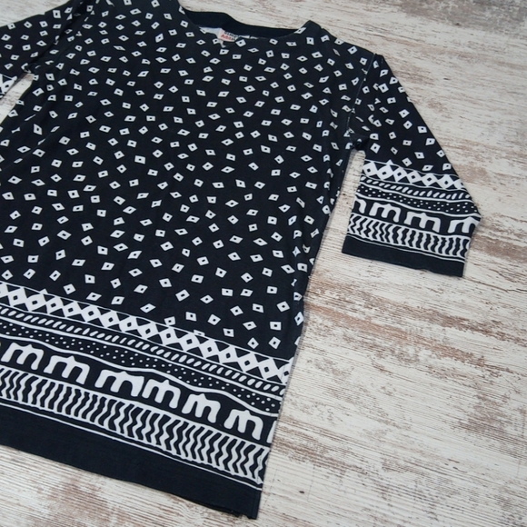 Vintage Boho Patterned Tunic Blouse Top - Picture 3 of 10